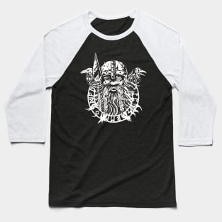 Odin Shirt Featuring Huginn and Muninn Baseball T-Shirt